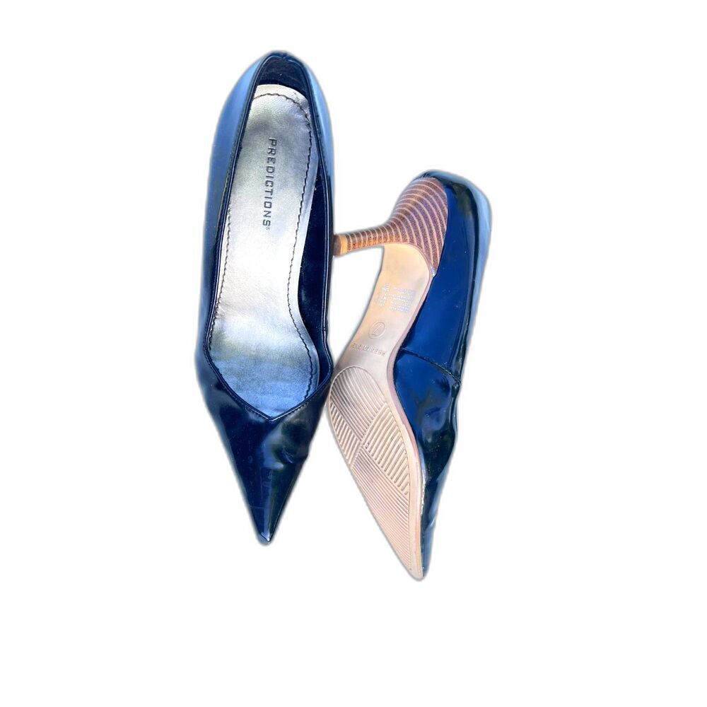 Women's pointy toe heels elegant predictions high casual luxury black size 7.